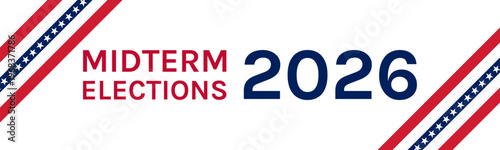 Vote 2026 United States Midterm Elections Web Banner Design