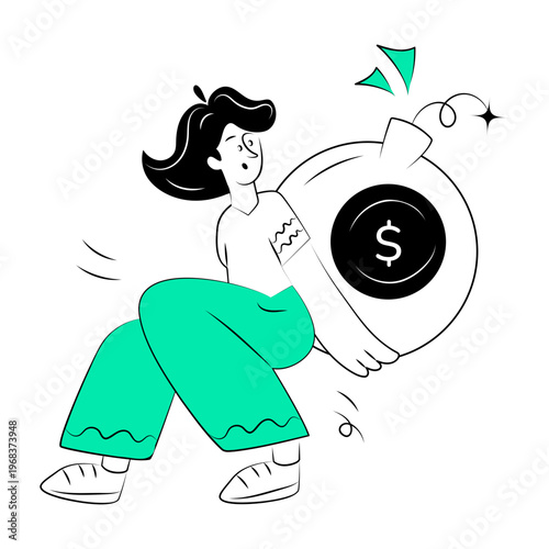 A doodle style illustration of financial risk

