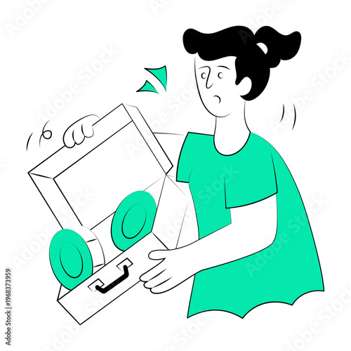 A hand drawn illustration showing business debt

