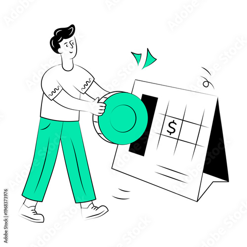 Hand drawn style illustration depicting repayment schedule

