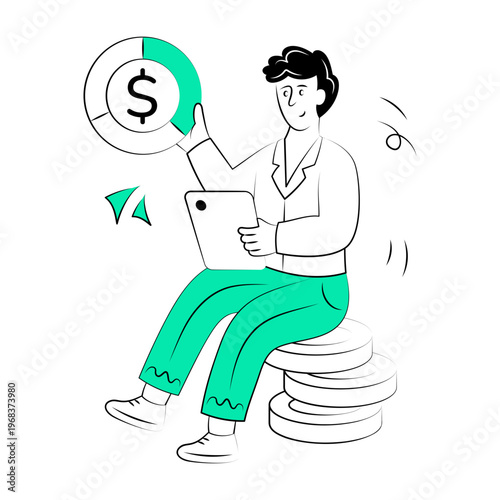 A doodle style illustration depicting wealth planning

