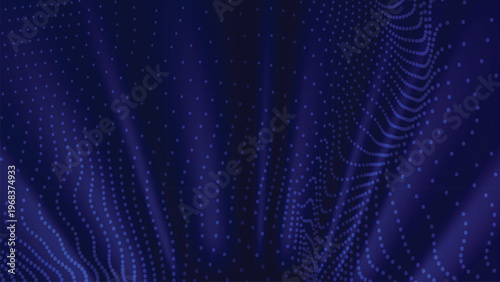 Blue gradient background and dot wave 