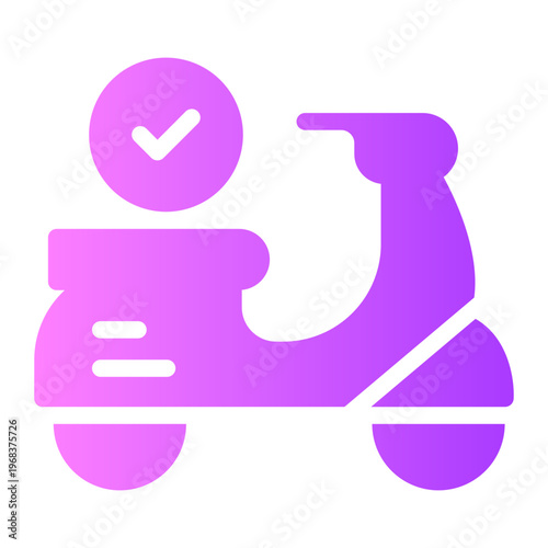 scooter gradient icon