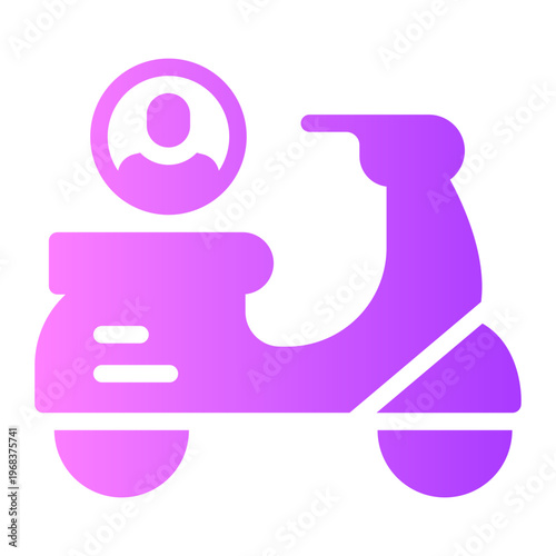 scooter gradient icon