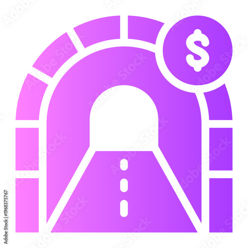 tunnel gradient icon