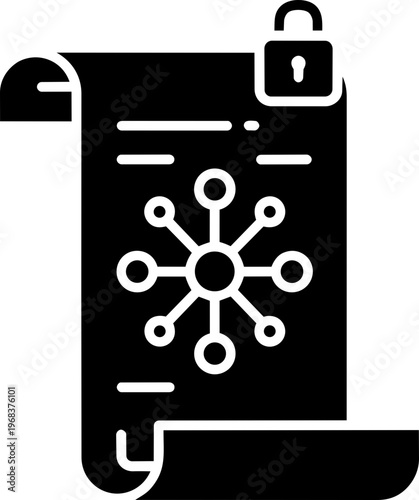 Secure Blockchain Smart Contract and Decentralized Data Network Document Icon