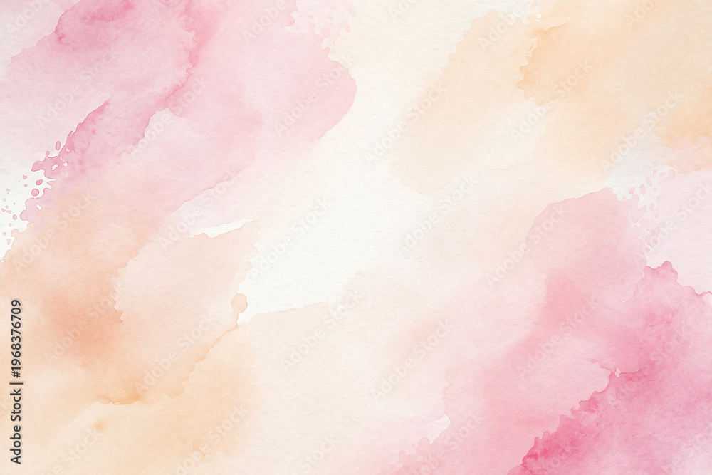 Obraz premium Pink Watercolor Abstract Background – Soft Gradient Texture – Artistic, Gentle, Fluid, Decorative