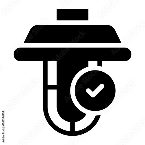 ceiling light glyph icon