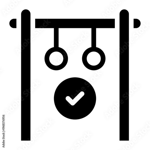 gym station glyph icon