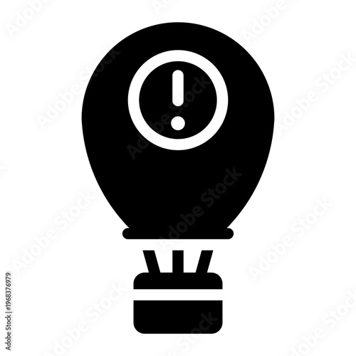 hot air balloon glyph icon