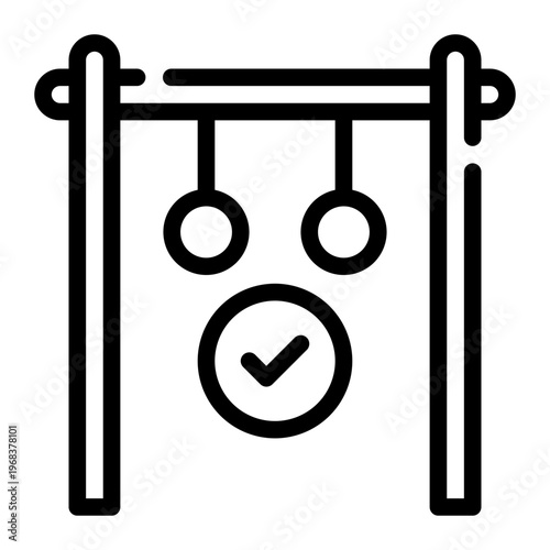gym station line icon