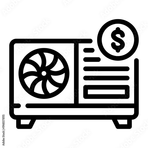 outdoor unit line icon