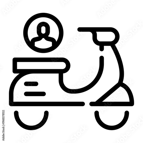 scooter line icon