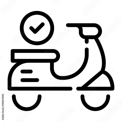 scooter line icon