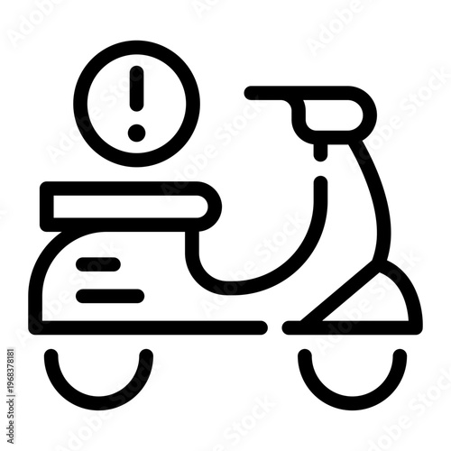 scooter line icon