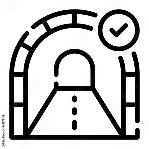 tunnel line icon