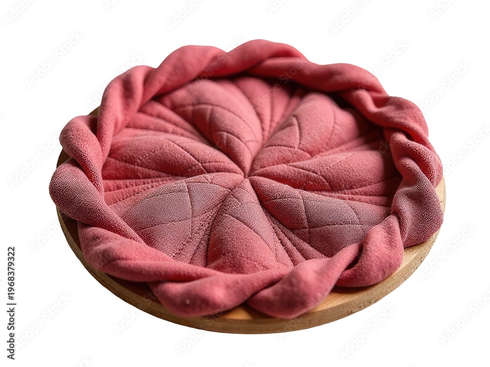 Fototapeta premium A close-up shot of a pie crust on a wooden plate, ready to be served