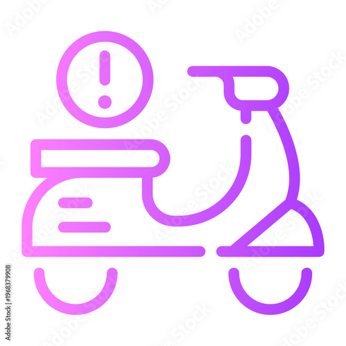 scooter gradient icon
