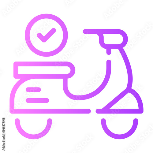 scooter gradient icon