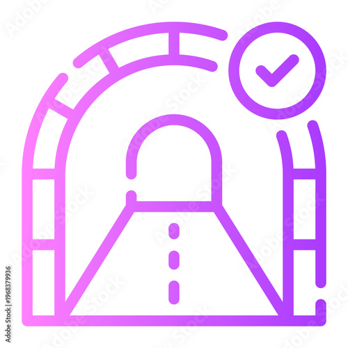 tunnel gradient icon