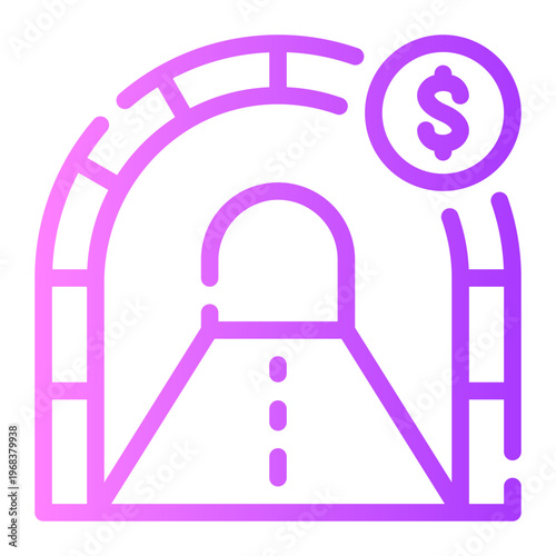 tunnel gradient icon