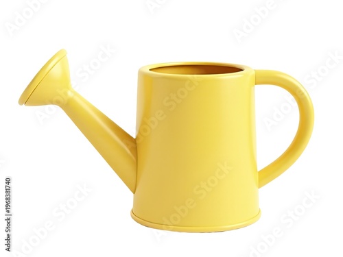 Wallpaper Mural A yellow watering can on a clean and simple white background, perfect for illustrations or designs Torontodigital.ca
