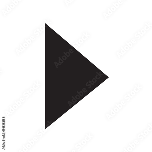 Free Download Black and white play button icon in a minimalist design, symbolizing media or video playback. - GFXLoad