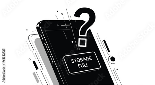 phone storage full error message illustration