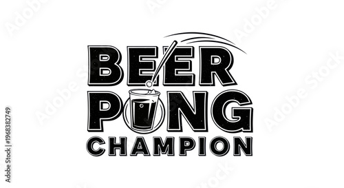 Beer Pong Champion Logo Design.