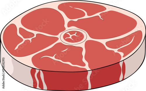 Fresh Raw Meat Steak Cut Ready for Grilling or Cooking.