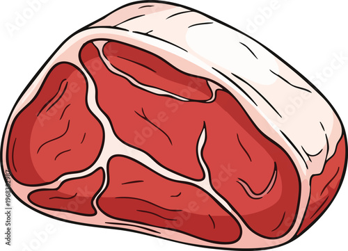 Raw Beef Steak Cut with Marbling Fat.