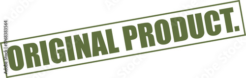 Green original product stamp label badge with bold text for authenticity and branding purposes