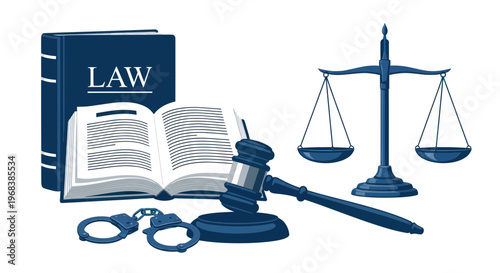 Law gavel and legal documents.