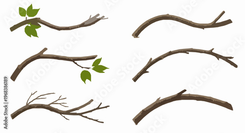 Realistic wood industry materials vector collection EPS10 isolated on white