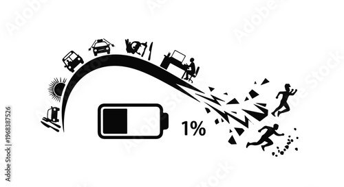 low battery running out of power losing productivity