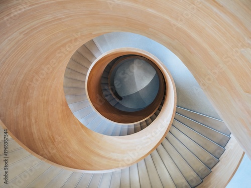 Spiral staircase perspective Modern Architecture details Abstract Background