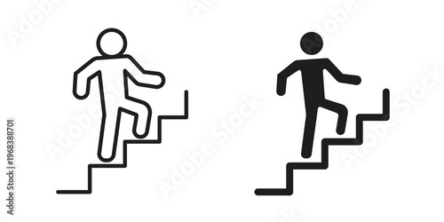 Stairs climbing icon