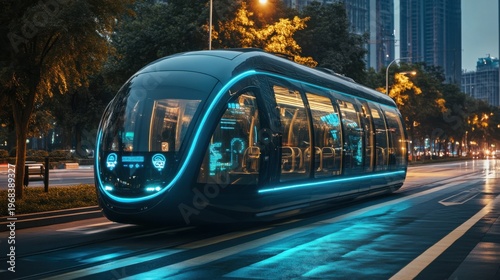 Autonomous public transport with AI 5G network