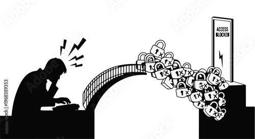 man stressed with paperwork and deadlines