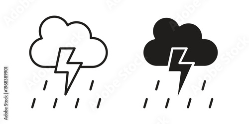 Thunderstorm weather icon