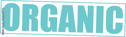 Modern turquoise organic lettering design for eco friendly natural products and sustainable lifestyle branding