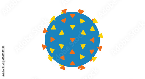 Virus Particle Structure Microbiology. Vector Icon. EPS Editable