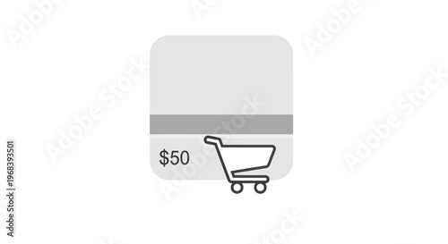 Shopping cart icon with dollar.