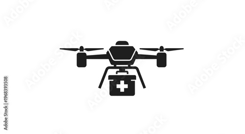 Drone with medical aid kit attached.