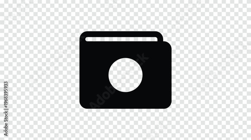 Black camera icon for photo editing or graphic design