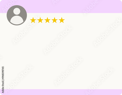 Purple Customer Review card