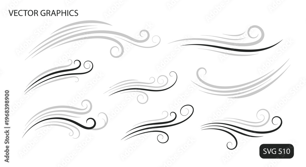 Fototapeta premium Abstract Swirls and Lines Vector Graphics