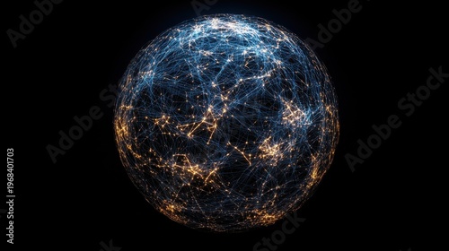Real-time financial trading data network globe