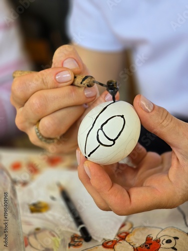 Bride and groom. The color of eggs for Easter.