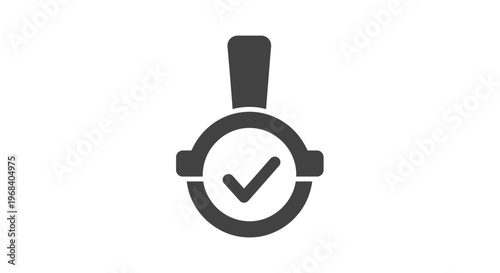 Checkmark Stopwatch Icon Symbol.